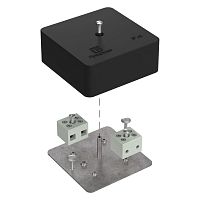 Коробка огнестойкая для кабель-канала 40-0450-FR6.0-4 Е15-Е120 RAL9005 75х75х30 (87 шт/кор) Промрукав | код 40-0450-9005-FR6.0-4 | ПРОМРУКАВ