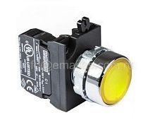 Кнопка с подсветкой-светодиод желтая CM180DS (1НО) | код CM180DS | EMAS