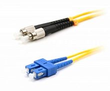 Патч-корд оптический LANMASTER, LSZH, дуплексный, FC/APC-SC/UPC, SM OS2, 15 м | код LAN-2FC-2SC/SAU-15 | LANMASTER