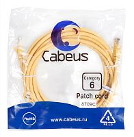 Cabeus PC-UTP-RJ45-Cat.6-5m-YL Патч-корд U/UTP, категория 6, 2xRJ45/8p8c, неэкранированный, желтый, PVC, 5м | код 8709c | Cabeus
