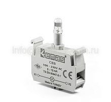 Блок-контакт подсветки с белым светодиодом 100-250 В перем. тока CBB | код CBB | EMAS