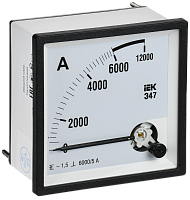 Амперметр Э47 6000/5А кл. точн. 1,5 96х96мм IEK | код IPA20-6-6000-E | IEK