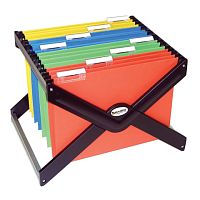 Подставка для подвесных папок BRAUBERG (Италия), до 40 папок А4/Foolscap, 410х275х320 мм, черная, 235344 | код 235344 | BRAUBERG