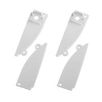 Набор заглушек 9818-3 профиля 9818 2шт глухие 2шт с отверстием | код Б0062788 | ЭРА