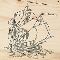 Доска для выжигания REXANT, Каравелла , 150х150 мм, 1 шт., пакет | код 12-0920 | REXANT