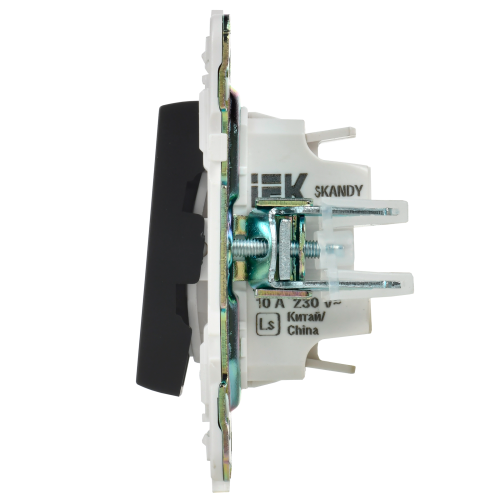 SKANDY Выключ. 2-кл. с инд. 10А SK-V09Bl черн. IEK | код SK-V20-1-10-K02 | IEK фото 3