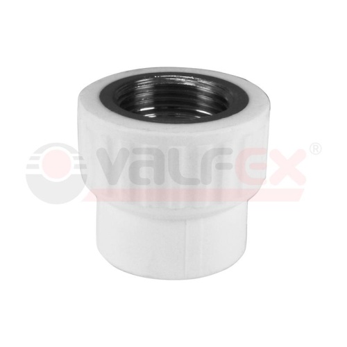 Муфта комбинированная 32 х 1/2' ВР полипропиленовая PPR белая | код 10129232 | VALFEX