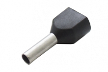 Наконечник штыревой втулочный изолированный двойной НШВИ(2) 1,5-8 цвет черный | код NSHvI2-1,5-8-Bk | Engard