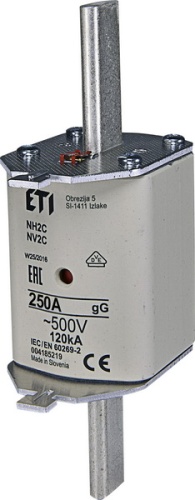 Предохранитель NH-2C/gG 250A 500V KOMBI | код 004185219 | ETI Предохранитель NH-2C/gG 250A 500V KOMBI | код 004185219 | ETI
