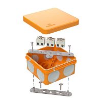 Коробка огнестойкая для о/п двухкомпонентная 60-0210-FR2.5-6 Е15-Е120 RAL2004 80х80х40 (44 шт/кор) Промрукав | код 60-0210-FR2.5-6 | ПРОМРУКАВ