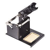 Подставка под паяльник REXANT, металл, держатель припоя, ниша, губка | код 12-0316 | REXANT