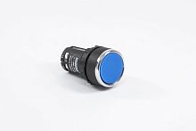 Кнопка моноблочная круглая без фиксации, синяя (1НО+1НЗ), MB102DM | код MB102DM | EMAS