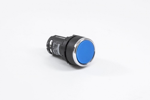 Кнопка моноблочная круглая без фиксации, синяя (1НО+1НЗ), MB102DM | код MB102DM | EMAS Кнопка моноблочная круглая без фиксации, синяя (1НО+1НЗ), MB102DM | код MB102DM | EMAS