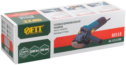 Машина шлифовальная угловая 1200Вт 0-10800об/мин; КлК 125мм; армированный ротор FIT 80318 фото 3