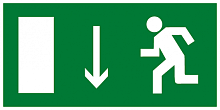 Знак эвакуационный E 10 Указатель двери эвакуационного выхода (левосторонний) 150х300 мм, пластик с покрытием фотолюминесцентным ГОСТ Р 12.4.026-2001 EKF | код pn-e-10-f | EKF