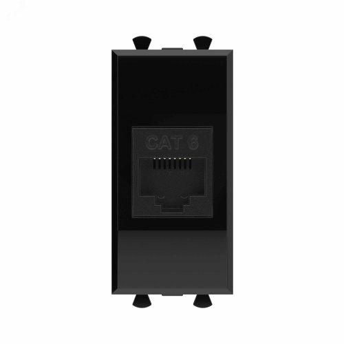 Розетка компьютерная 1мод. Avanti "Черный квадрат" RJ45 кат.6 без шторок модульная механизм | код. 4402691 | DKC Розетка компьютерная 1мод. Avanti "Черный квадрат" RJ45 кат.6 без шторок модульная механизм | код. 4402691 | DKC