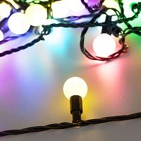 Гирлянда светодиодная декоративная ARD-BALL-PRO-D23-10000-BLACK-80LED RGB (230V, 7W) (ARDCL, IP65) | код 25622 | Arlight