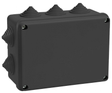 Коробка расп. КМ41242 150х110х70мм IP55 10 вв. черная IEK | код UKO11-150-110-070-K02-55 | IEK