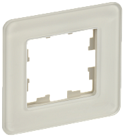 BRITE Рамка 1-мест. РУ-1-2-Бр стекло песчаный RE IEK | код BR-M12-G-41-K98 | IEK