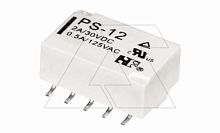 Реле PS-12, 2CO, 2A(30VDC)/0.5A(125VAC), AgPd/Au, 12VDC, SMD, для печатных плат, растр 2.54mm, IP67 | код PS12 | Forward Relay
