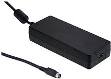 Адаптер настольный, AC-DC, медицинский, 144Вт, ККМ, вход 80...264B AC 47...63 Гц, 113...370B DC, выход 15B/9.6A, изоляция 4000В AC, 167x67x35мм, -30...+70С, сетевой разъём IEC320-C8, выходной разъем KYCON KPPX-4P | код GSM160B15-R7B | MeanW