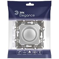 Светорегулятор поворотно-нажимной, 400ВА 230В, Эра Elegance, алюминий,14-4101-03 | код Б0034341 | ЭРА