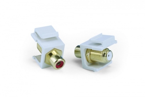 Вставка формата Keystone Jack F-type / RCA красный (IN/OUT) gold plated ROHS белая, Hyperline KJ1-RCA/RD-FHG-WH | код 247384 | Hyperline Вставка формата Keystone Jack F-type / RCA красный (IN/OUT) gold plated ROHS белая, Hyperline KJ1-RCA/RD-FHG-WH | код 247384 | Hyperline
