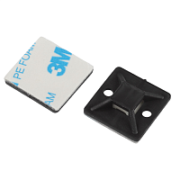 Площадка самоклеящаяся под хомуты 25х25 мм чёрная 50 штук NO-225-344 | код Б0066740 | ЭРА