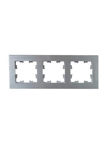 Рамка 3-м BRITE РУ-3-1-БрА металл алюм. | код. BR-M32-M-K47 | IEK фото 3 Рамка 3-м BRITE РУ-3-1-БрА металл алюм. | код. BR-M32-M-K47 | IEK фото 3