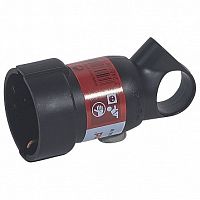 Розетка ЭЛИУМ -местный, с заземлением, черный, 050195 | код. L050195 | Legrand