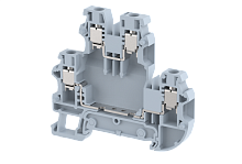 Клемма проходная винтовая 4 мм2, двухуровневая, на 4 подключения, зеленая TQ4-2T-GREEN | код 1203020003 | Elmex