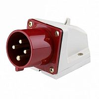 Вилка стационарная 524 3Р+РЕ 32А 380В IP44 ВС-102 aft | код. 26023DEK | DEKraft