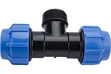 Тройник ПНД компрессионный НР 50 х 2' х 50 | код 51500250 | Политэк