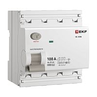 Выключатель дифференциального тока ВД-100N 4P 100А 30мА A эл-мех 6кА PROXIMA EKF | код E1046MA10030 | EKF