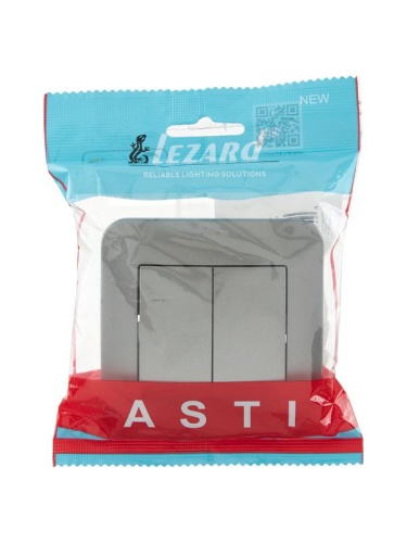 Выключатель 2-кл. 1п СП ASTI 10А IP20 в сборе платина. LEZARD 7081-3535-101 фото 4