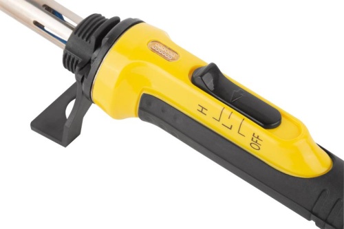 Паяльник, 220 В, два режима работы, световой индикатор, пластиковая прорезиненная ручка, конусное жало, 30/60 Вт | код 60495 | FIT фото 7