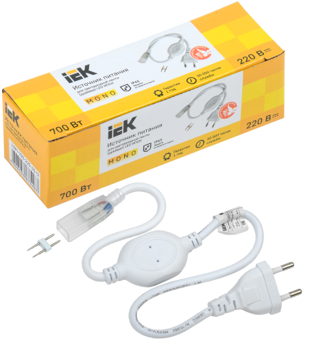 Драйвер LED ИПСН 700Вт 220В 12мм MONO IP65 | код LSP1-700-220-65-12 | IEK фото 2