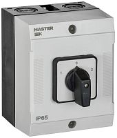 Переключатель кулачковый в боксе стандартная рукоятка 63А схема 53 | код MI-CS20-063-053 | IEK