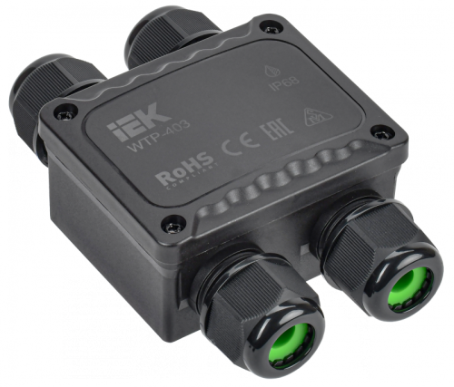 Коробка распред. герметичная WTP-403 4 ввода IP68 IEK | код UWB10-H-450-41-04-68 | IEK