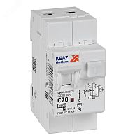 Выключатель автоматический дифференциального тока АВДТ с защитой от сверхтоков 2П 20А 100мА AC 4,5кА OptiDin D63-23C20-AC-У3 | код 328106 | КЭАЗ