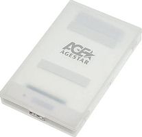 Внешний корпус для HDD/SSD AgeStar 3UBCP1-6G SATA USB3.0 пластик белый 2.5 | код 1054488 | AgeStar
