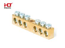 Шина PEN земля-ноль8x12мм 6/1 (6 групп/крепеж по центру) HLT | код 081-09-13 | HLT