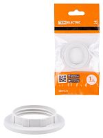 Кольцо для патрона Е14, термостойкий пластик, белый, TDM | код SQ0335-0163 | TDM