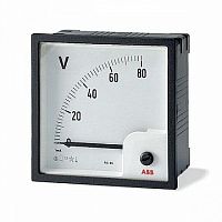 Вольтметр щитовой ABB VLM 500В AC, аналоговый, кл.т. 1,5 |  код. 2CSM110220R1001 |  ABB