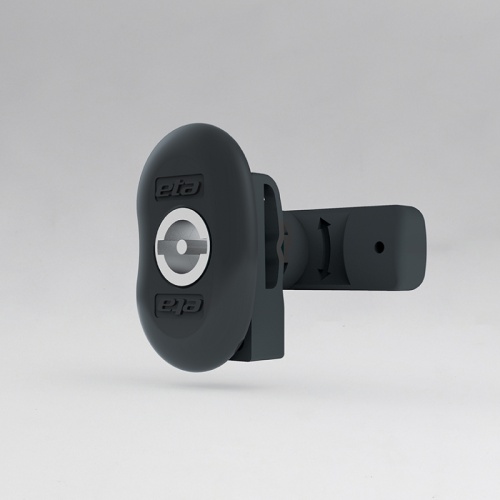 Комплект замка щита EC черного цвета с лого, вставкой под ключ 3мм с двойной бородкой ECWE002, пластиковый язычок | код ECWE0004 | ETA