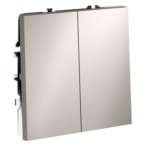 Переключатель проходной 2-кл. СП S70 10А механизм кашемир Voltum VLS020303 фото 3