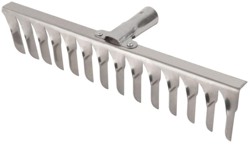 Грабли, витой зуб, нержавеющая сталь, 14 зубьев, без черенка | код 76982 | FIT фото 2