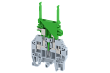 Клемма проходная винтовая с электронными компонентами 6 мм2, на 4 подключения, серая KITD4TP | код 1104510000 | Elmex