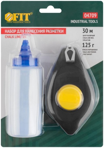 Шнур малярный отбойный ABS пластиковый корпус 30 м | код 4709 | FIT фото 3