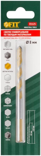 Сверло универсальное 8х110 мм | код 35125 | FIT фото 3